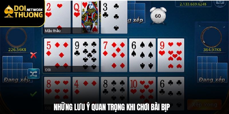 Những lưu ý quan trọng khi chơi bài bịp