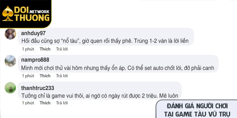 Đánh giá của người chơi game Tàu Vũ Trụ